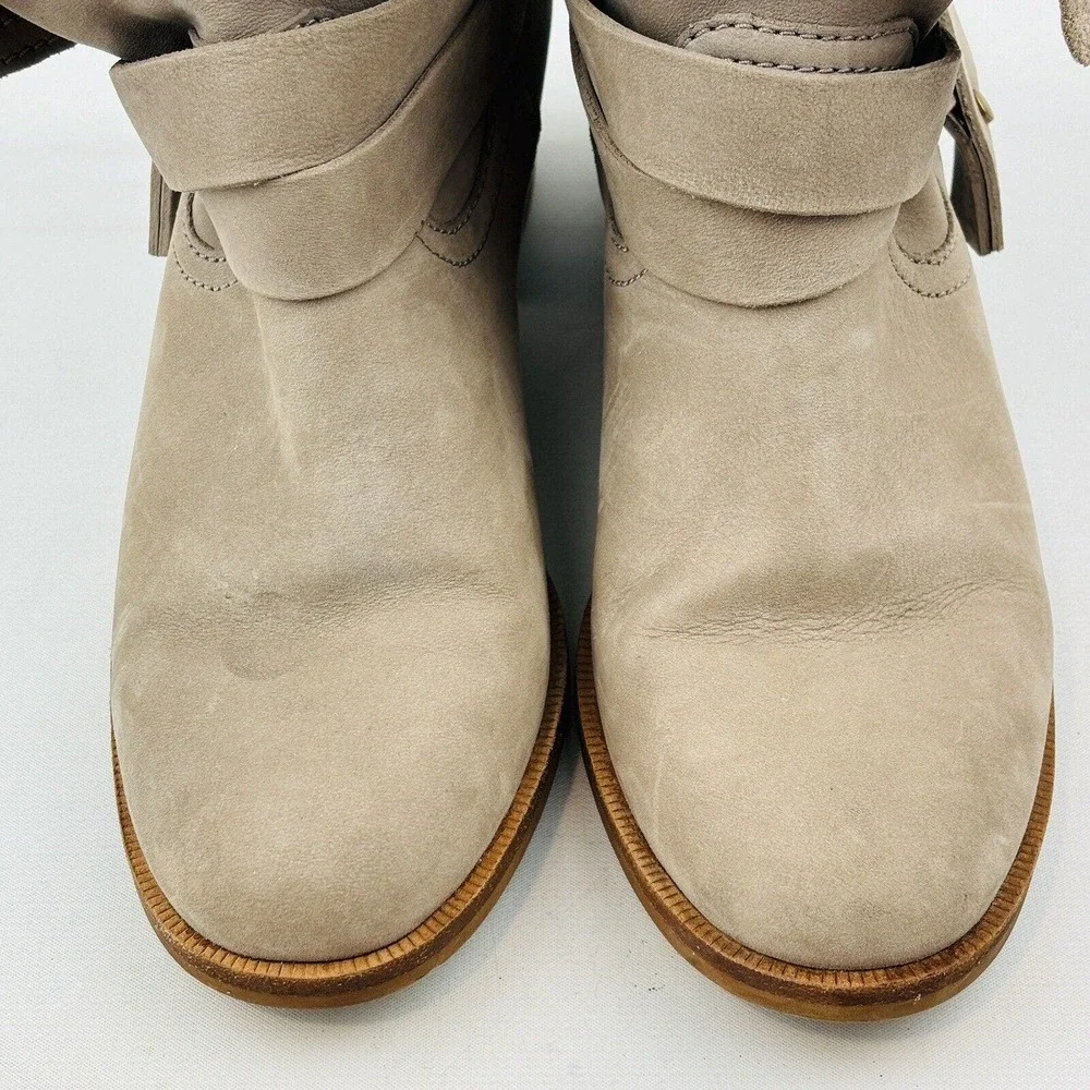 Womens 6 UGG Elora Ankle Boot Sahara Taupe Suede Leather‎ Slip On Boots